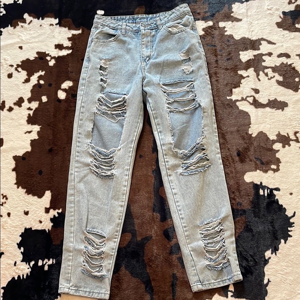 Shein Distressed Light Blue Jeans!